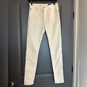 AG Cream Straight-Leg Pants